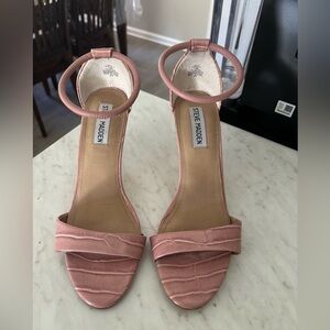 Steve Madden Blush Pink Ankle-Strap Heeled Sandals